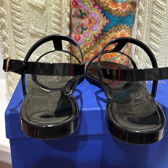 Stuart Weitzman Black Flat Sandals - Picture 5 of 11